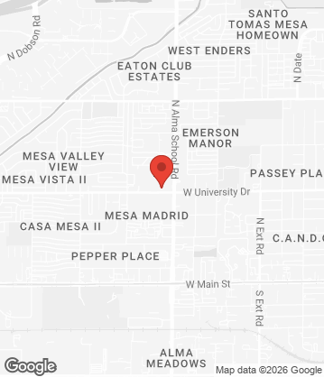 Map of Renegade Coffee Company - 1242 West University Drive, Mesa, AZ, 85201, US